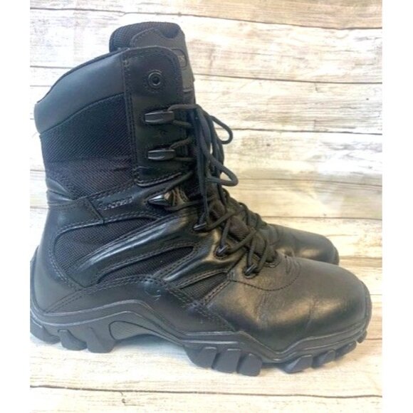 Bates Mens Black Leather Tactical Boots Size 8 Medium Width - Picture 9 of 12